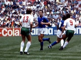 Italia y Bulgaria se vieron las caras en el partido inaugural de México 86.