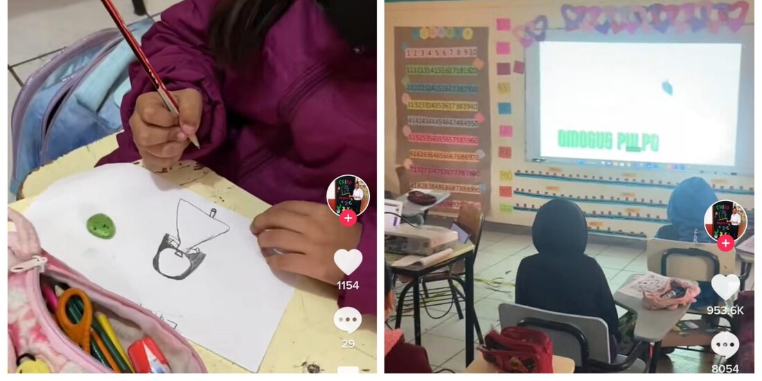 Estudiantes reaccionan al ver sus dibujos cobrar vida.