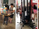 Mujer se hace viral por vender "garnachas" en un gimnasio.