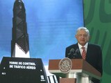 El Presidente Andrés Manuel López Obrador en conferencia de prensa.