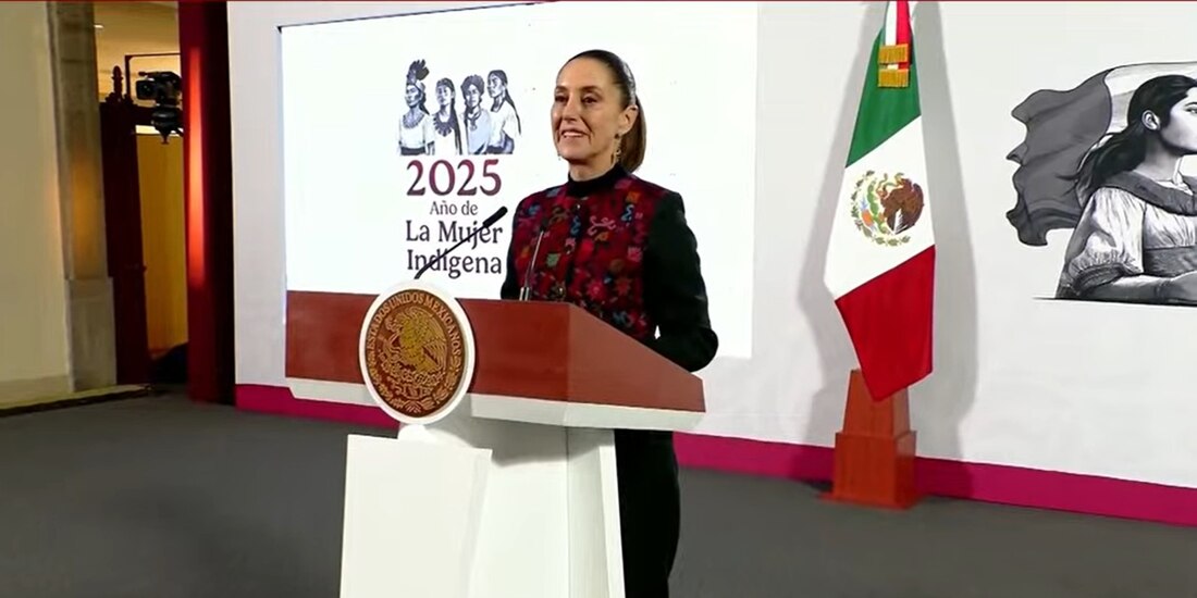 La Presidenta de México, Claudia Sheinbaum este miércoles 8 de enero del 2025.