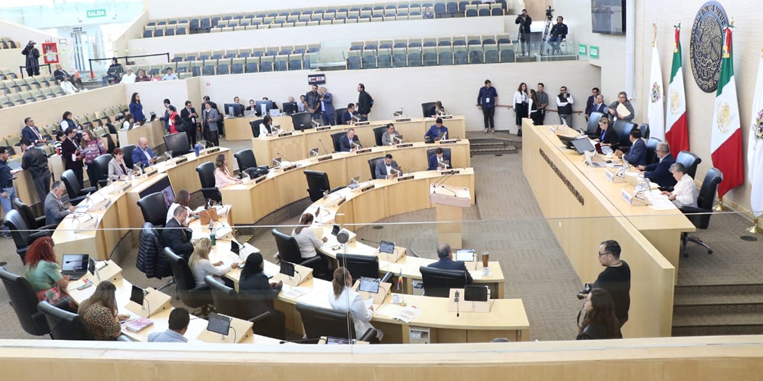 Aspecto de la sesión de ayer en el Congreso de Guanajuato