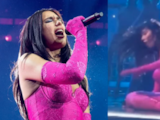 Dua Lipa sufre humillante caída en el escenario... y deja al descubierto su playback (VIDEO)
