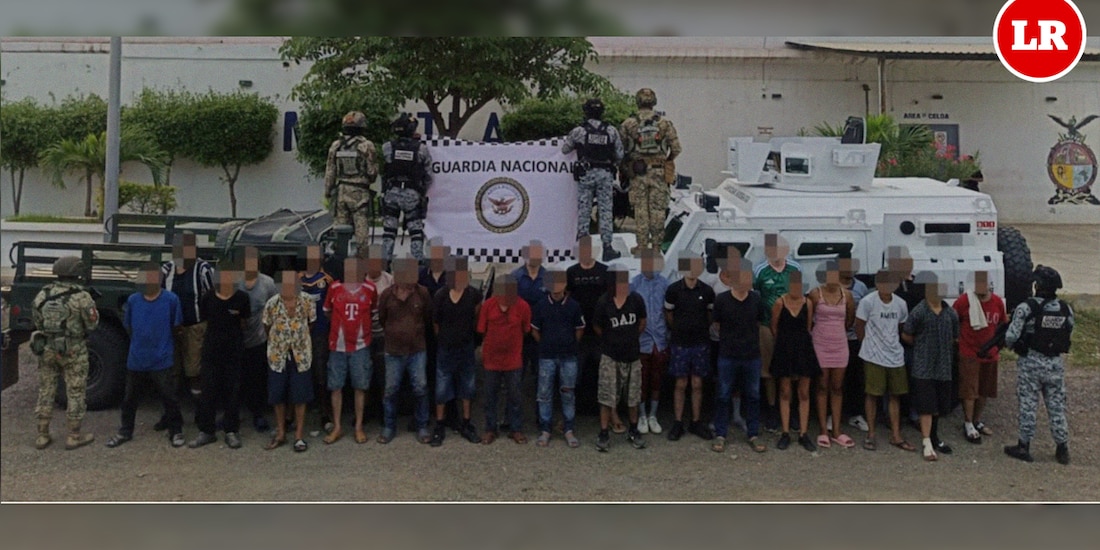 Detienen a 28 presuntos integrantes del Cártel de Sinaloa en Mazatlán, Sinaloa.