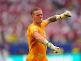 Jordan Pickford en el partido de Inglaterra vs Argentina