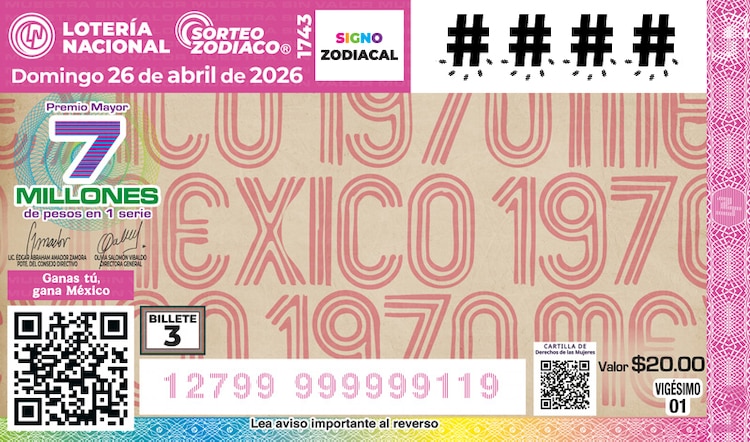El Sorteo Zodiaco 1743 está dedicado al Mundial 2026.