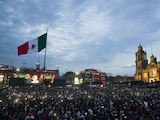 El Zócalo de la Ciudad de México durante las celebraciones por el 216 aniversario de la Independencia, el 15 de septiembre de 2026.