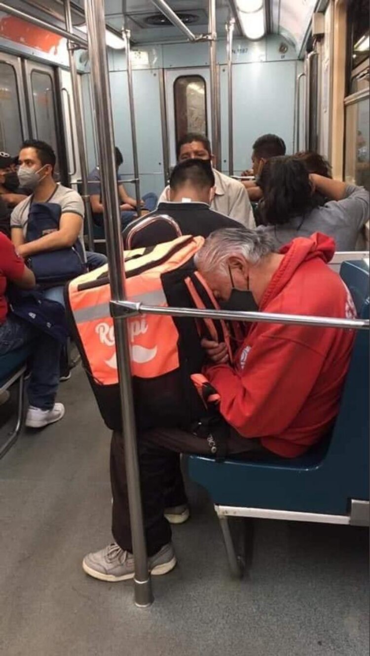 Don Francisco, en la fotografía que se viralizó.