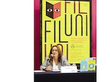ROSA BELTRÁN, directora de Cultura UNAM, ayer en conferencia de prensa.