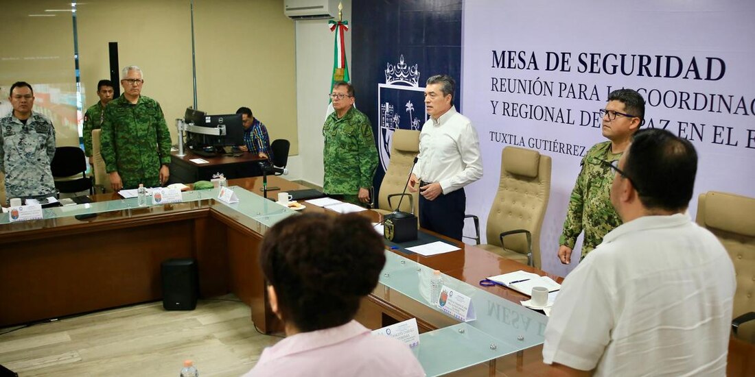 Declaran en sesión permanente a la Mesa de Seguridad para garantizar una jornada electoral pacífica en Chiapas.