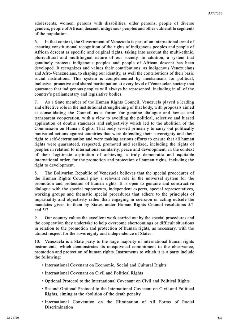 El gobIerno justifica en su candidatura, para el periodo 2023-2025, que pugna por los derechos humanos tanto en el país como en el mundo.