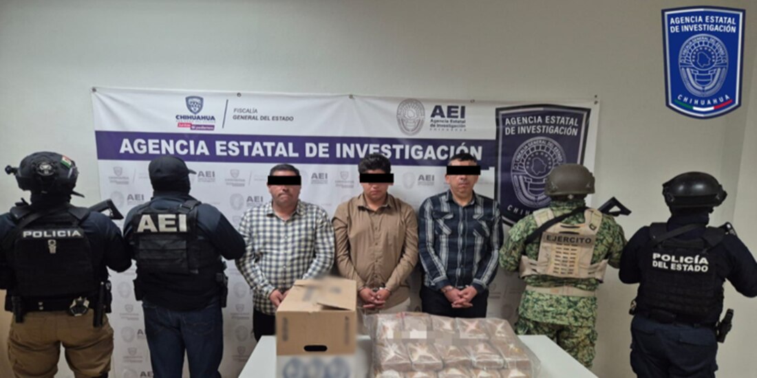 Arresto de presuntos delincuentes.
