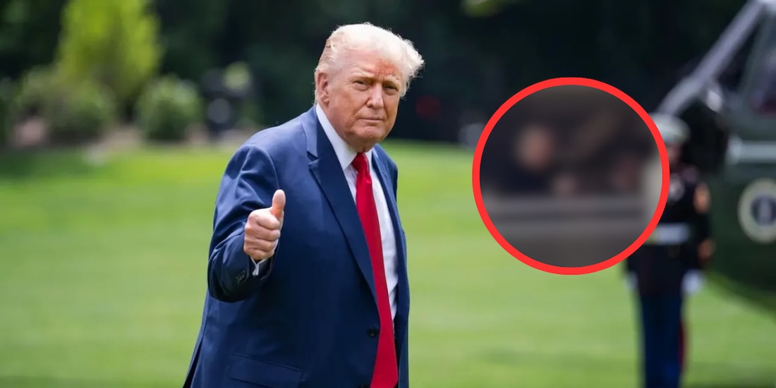 Trump responde con seña obscena a crítico durante visita industrial