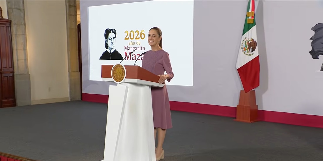 Claudia Sheinbaum, Presidenta de México, este jueves en Palacio nacional.