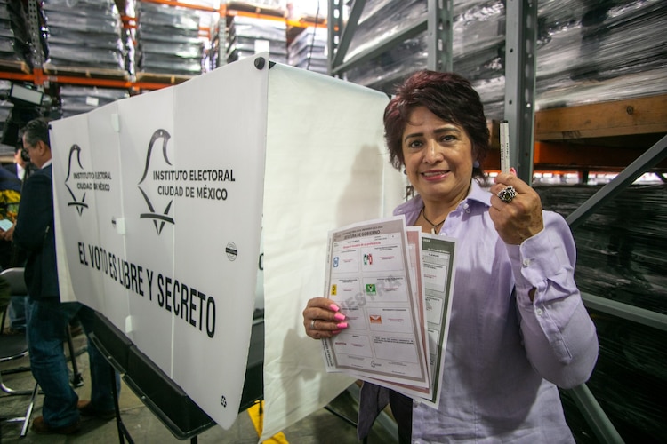La consejera presidenta del IECM, Patricia Avendaño Durán.