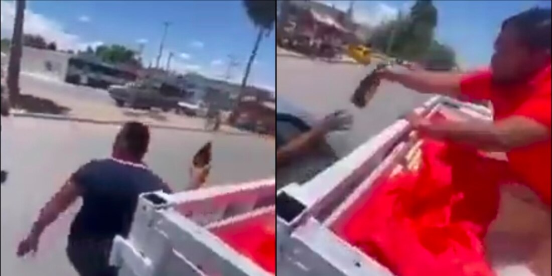 Jóvenes regalan caguamas en Torreón por el Día del Padre. Foto: Especial