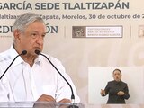 Andrés Manuel López Obrador, en la inauguración del plantel en Tlaltizapán.
