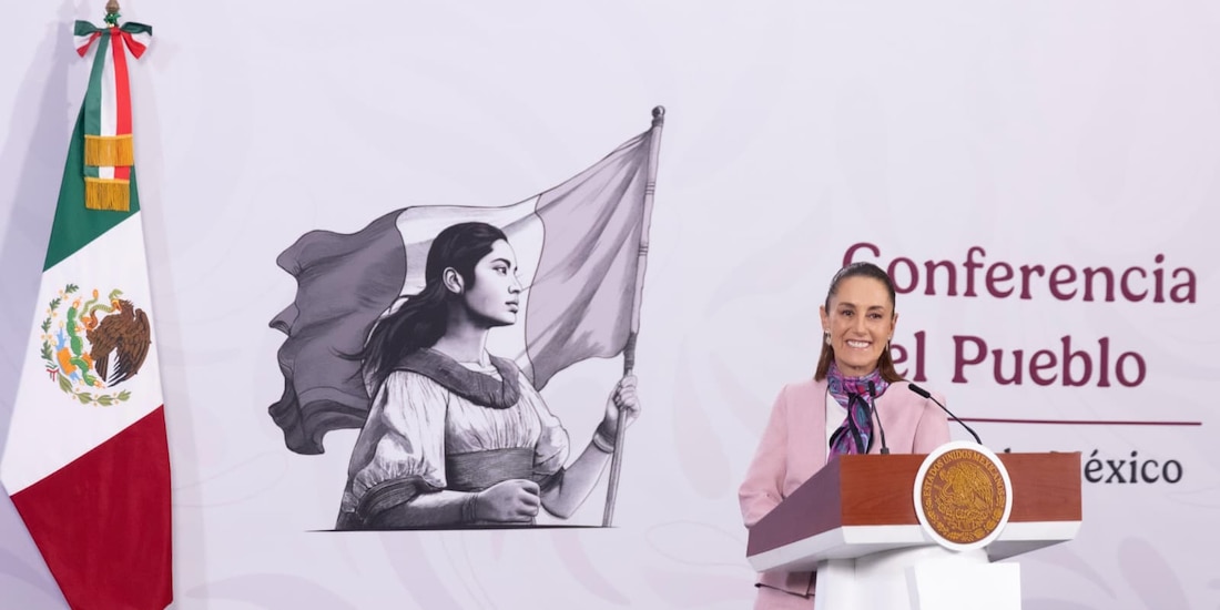 Conferencia en Palacio Nacional.