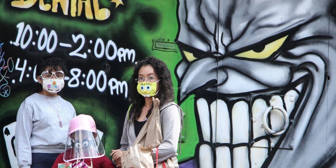 Una familia en la colonia las Cruces ubicada, en Magdalena Contreras, donde hay más contagios de coronavirus.