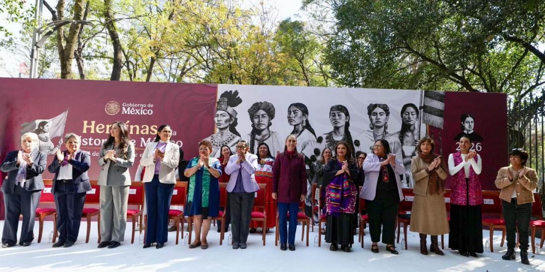 Develación de 6 esculturas de mujeres ancestras, símbolo firme contra el racismo, clasismo y machismo: Sheinbaum.