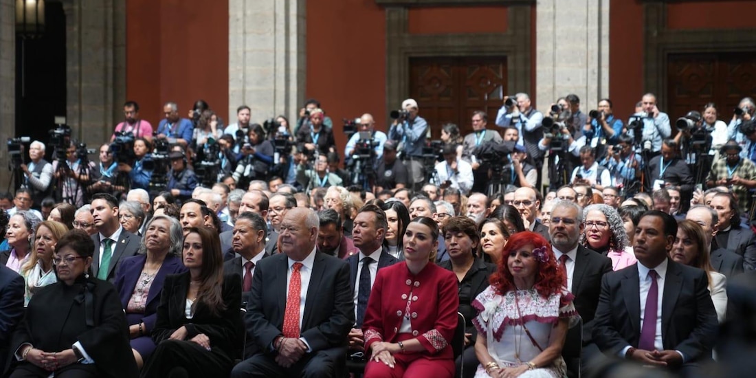 Gobernadores de la 4T este martes en Palacio Nacional.