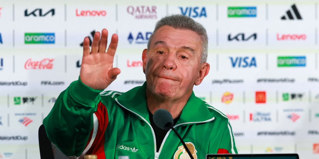 Javier Aguirre en conferencia de prensa el día previo al juego inaugural del Mundial 2026 entre México y Sudáfrica.