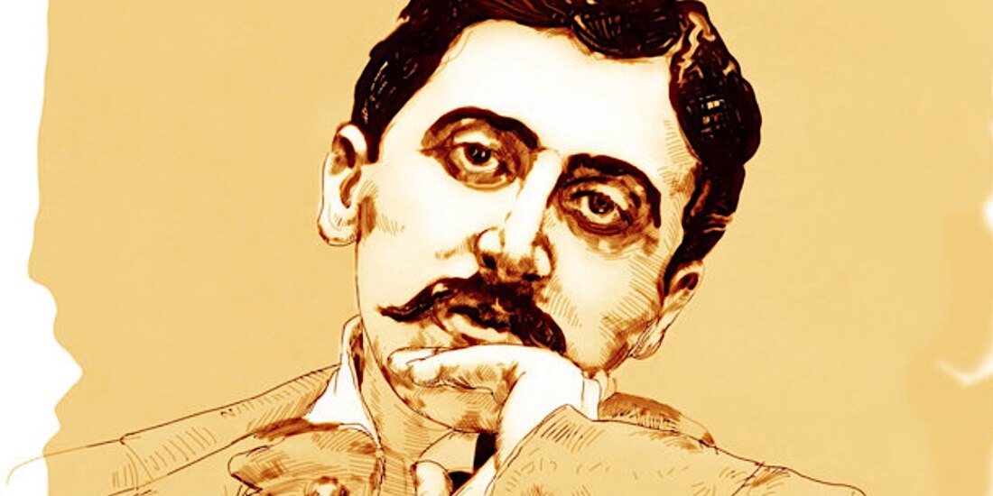 Eric Ezendam, Retrato de Marcel Proust, impresión, 2016.