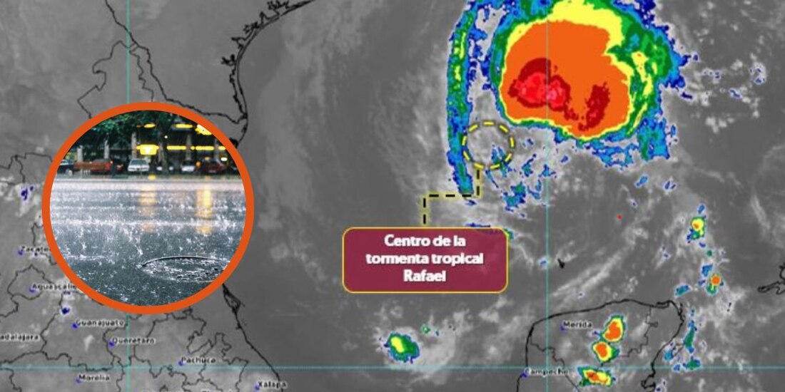 "Rafael" provocará fuertes lluvias.