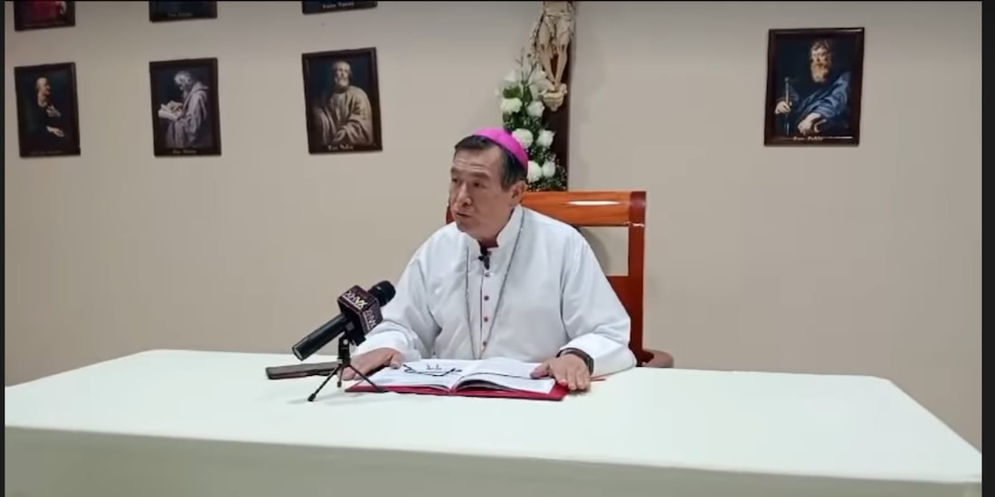 El obispo de Villahermosa, Jesús Rojas López, durante la conferencia de prensa realizada ayer.