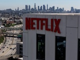 Una vista de dron muestra el logo de Netflix en uno de los edificios de la empresa en el barrio Hollywood de Los Ángeles, California, EU, el 20 de enero de 2026.