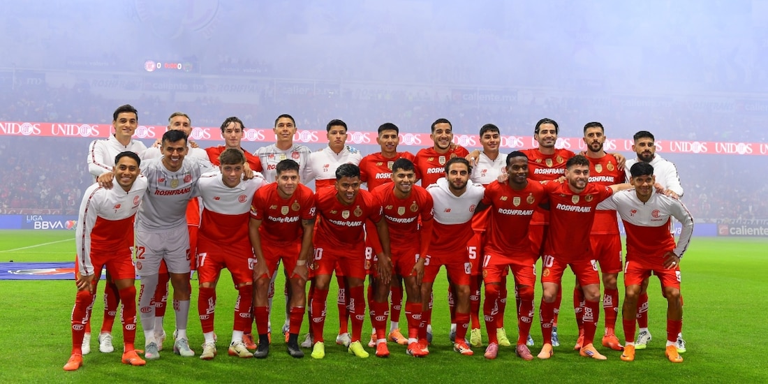 El Toluca antes de un partido de la Liga MX