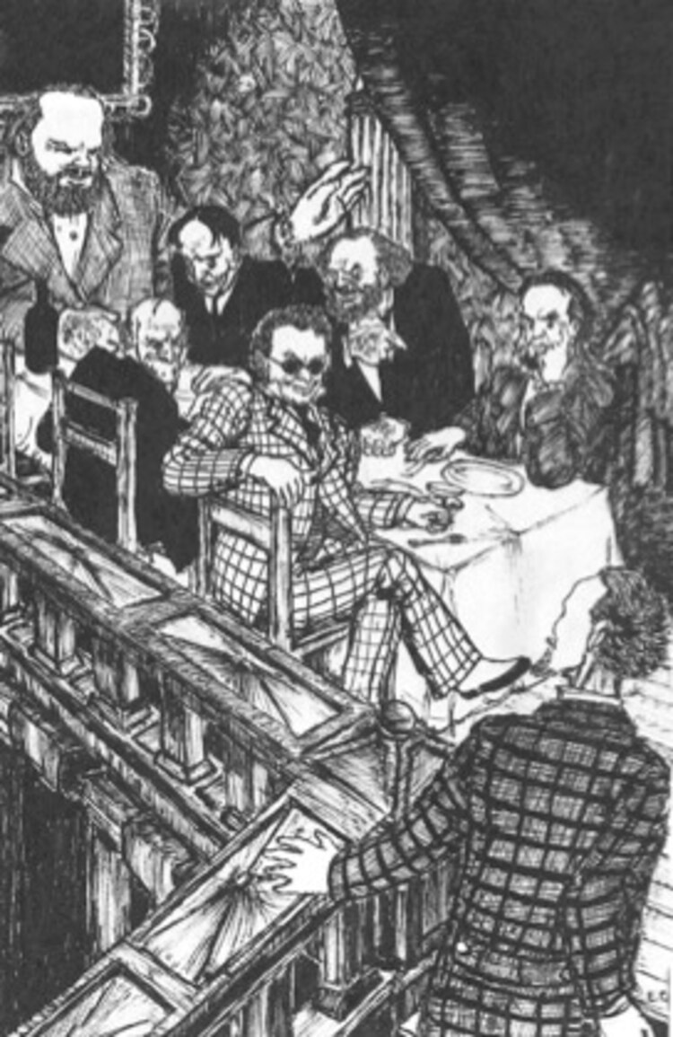 "Ilustración para El hombre que fue jueves, de G.K. Chesterton."