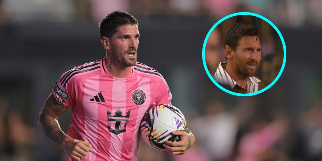 Lionel Messi festejó desde fuera de la cancha el primer gol de Rodrigo De Paul con el Inter Miami.