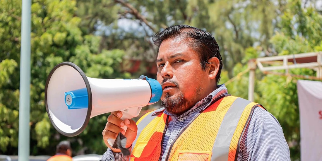 Miguel Sánchez, presidente municipal de Juchitán, Oaxaca.