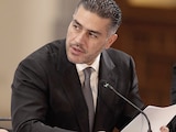 El titular de la SSPC, Omar García Harfuch, ayer, en la sesión del Consejo de PC.