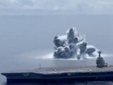 Dicha detonación corresponde a una serie de pruebas que la Marina de EU está haciendo en su portaaviones más reciente