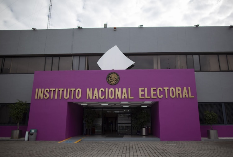 Aspecto de la sede del Instituto Nacional Electoral (INE).