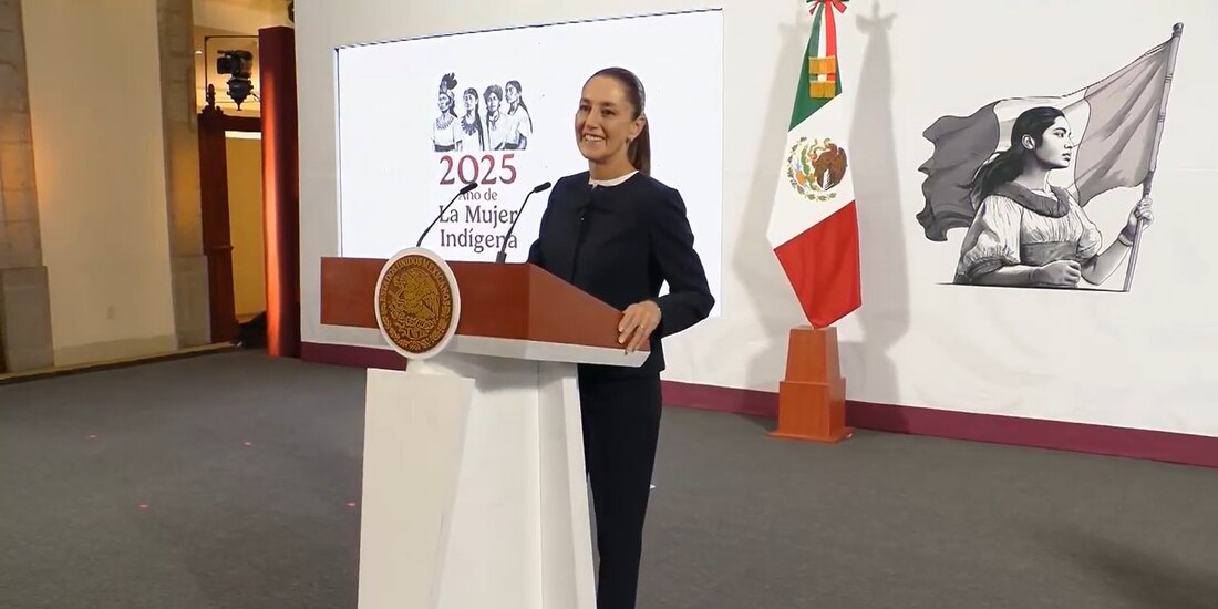 La Presidenta de México en Palacio Nacional.