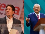 Mario Delgado y AMLO.