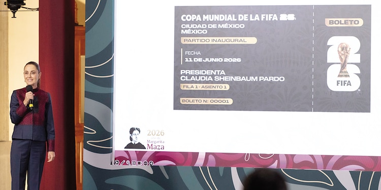 La Presidenta Claudia Sheinbaum, ayer, en conferencia de prensa.