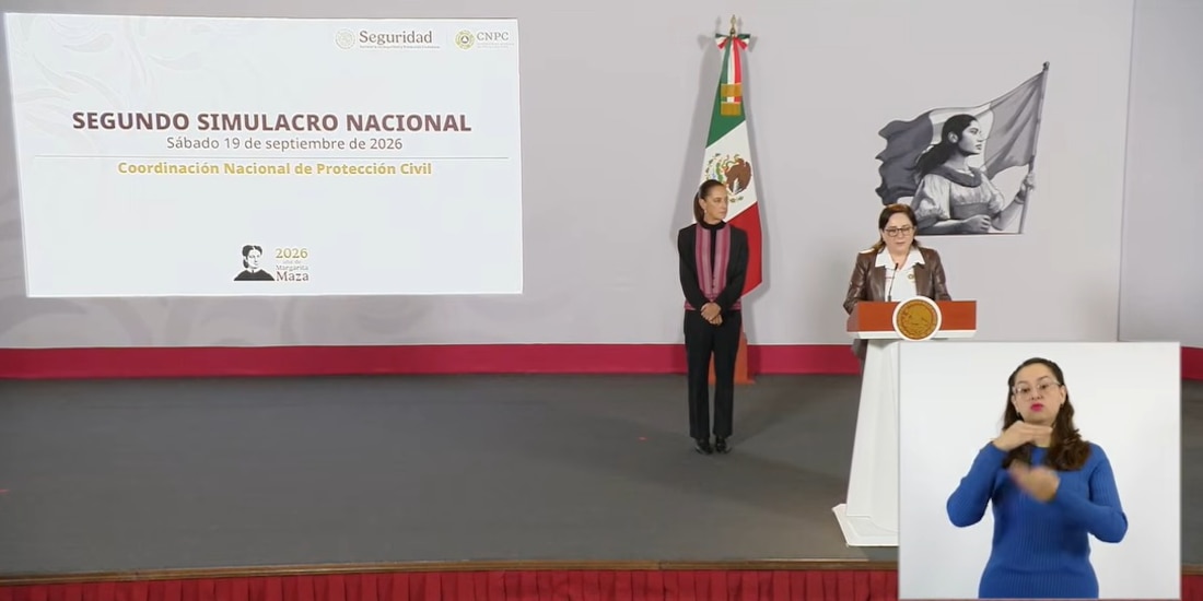Conferencia en Palacio Nacional.