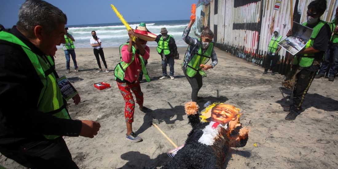 “Queman” a Trump en Tijuana por abusos.