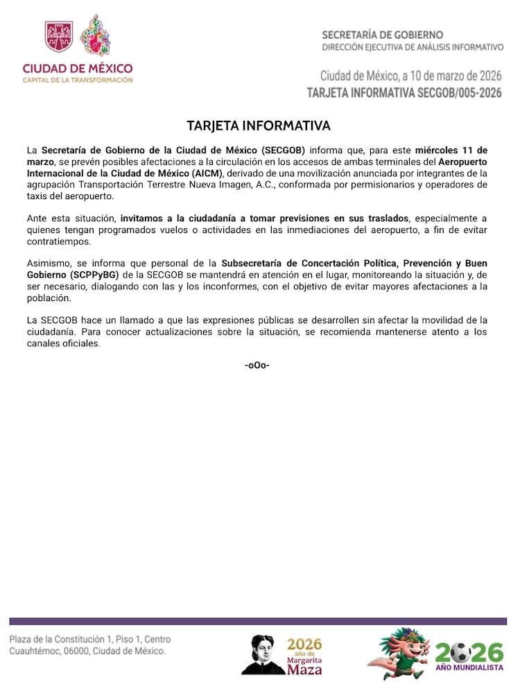 Tarjeta informativa Segob