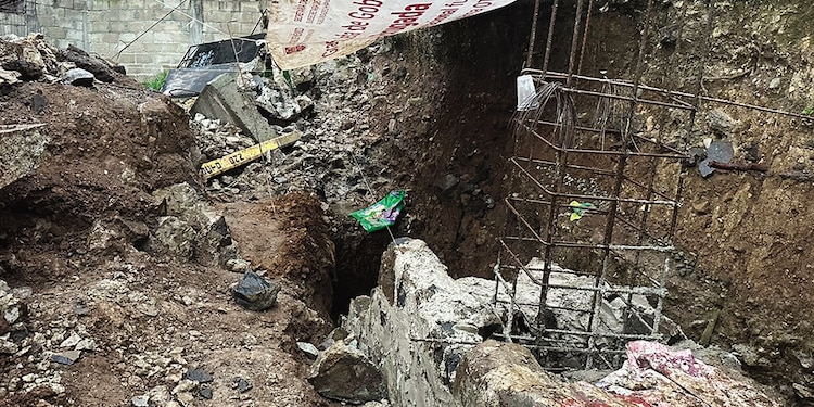 Daños por las lluvias que La Razón constató en un recorrido, el martes, en Cuajimalpa.
