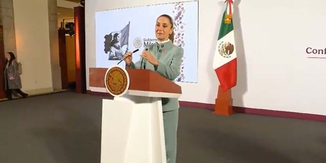 Presidenta Claudia Sheinbaum en Palacio Nacional.