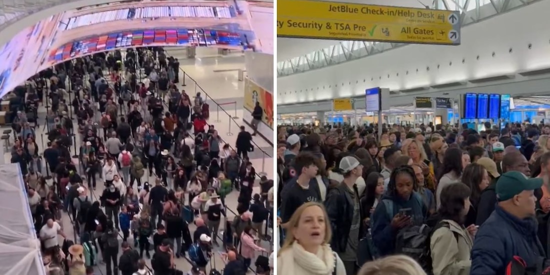 Largas filas, olas de gente y viajeros varados se registran en varios aeropuertos de EU.