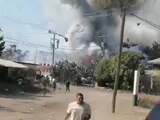 Explosión de bodega con pirotecnia en Apatzingán, Michoacán
