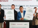 El acuerdo de coordinación institucional para formalizar la liberación del derecho de vía fue firmado por el gobernador Ricardo Gallardo Cardona.