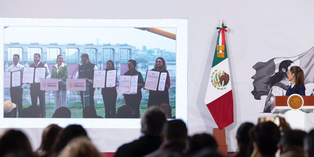 La Presidenta de México desde el enlace a BC.