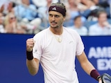 Alexander Zverev celebrando un punto ante Ben Shelton.